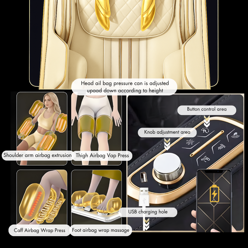 Advanced 4D AI Massage Chair – Zero Gravity Full-Body Relief & Smart Therapy