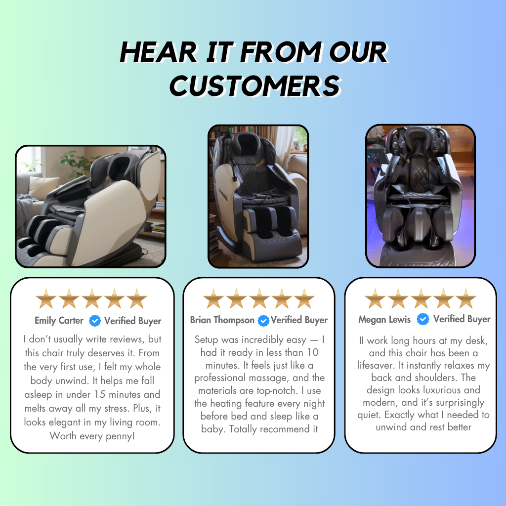 Advanced 4D AI Massage Chair – Zero Gravity Full-Body Relief & Smart Therapy