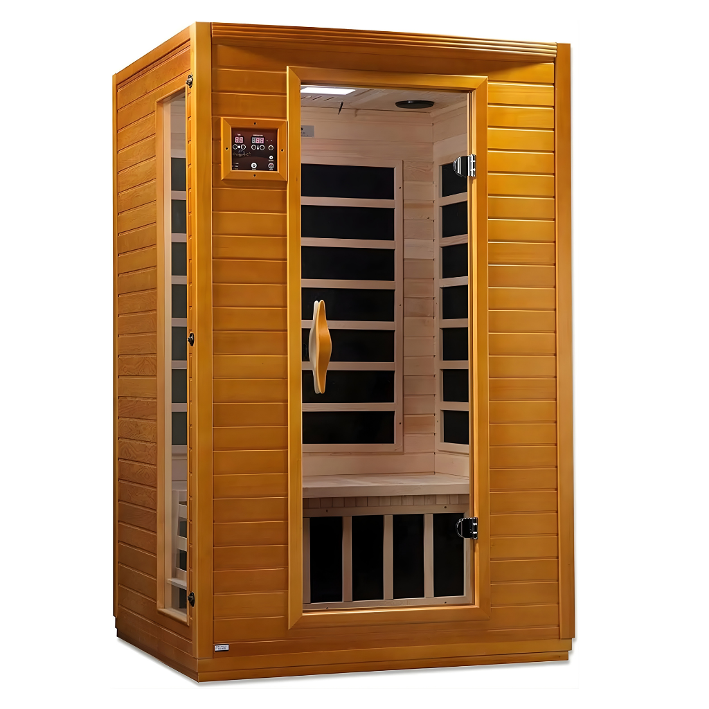 Smart Home Sauna with Integrated Red Light Therapy — Deep Detox, Muscle Recovery, Stress Relief, Better Sleep & Enhanced Circulation (1–2 Person)