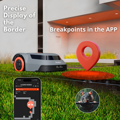 Advanced Robotic Lawn Mower — Redkey (500/1000m2) | Slope Mastery, Fully AI Automated Cutting, Smart App Control & Effortless Lawn Perfection