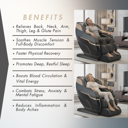 Advanced 4D AI Massage Chair – Zero Gravity Full-Body Relief & Smart Therapy