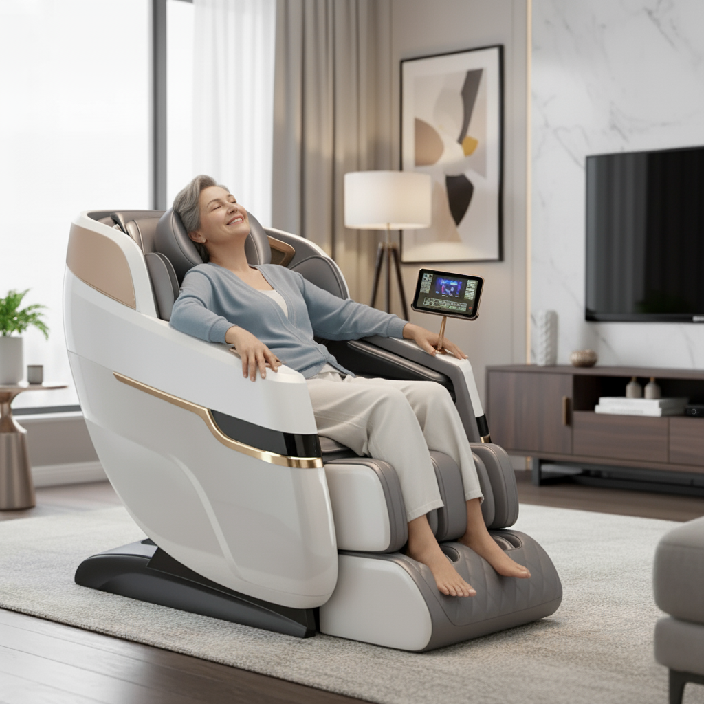 Advanced 4D AI Massage Chair – Zero Gravity Full-Body Relief & Smart Therapy