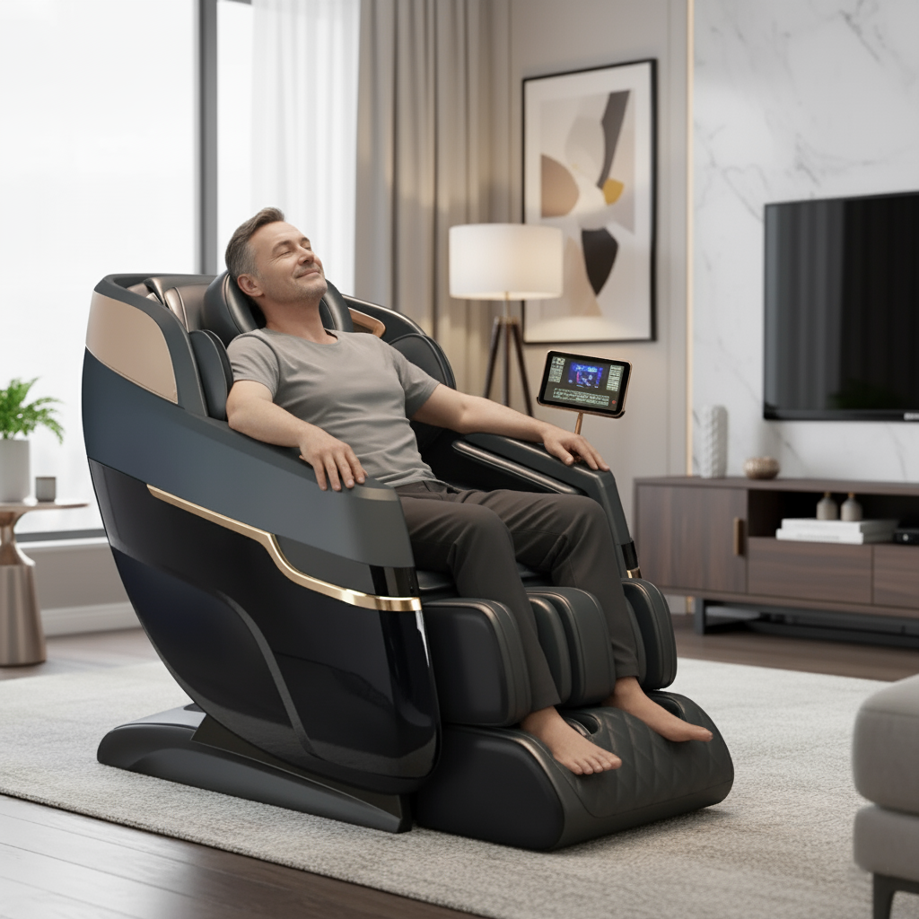 Advanced 4D AI Massage Chair – Zero Gravity Full-Body Relief & Smart Therapy