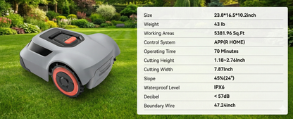 Advanced Robotic Lawn Mower — Redkey (500/1000m2) | Slope Mastery, Fully AI Automated Cutting, Smart App Control & Effortless Lawn Perfection