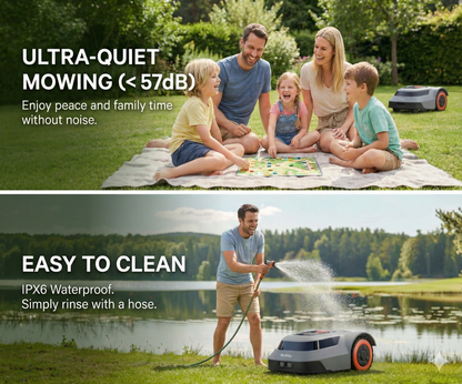 Advanced Robotic Lawn Mower — Redkey (500/1000m2) | Slope Mastery, Fully AI Automated Cutting, Smart App Control & Effortless Lawn Perfection